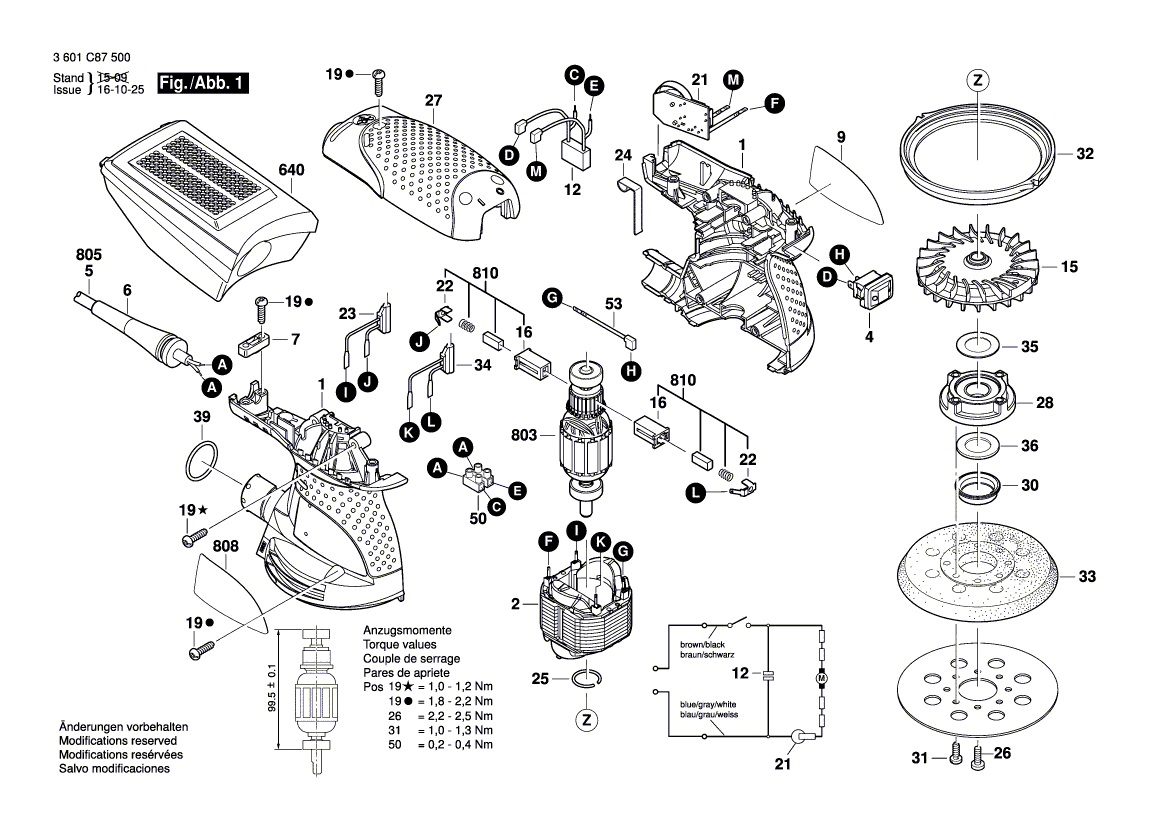 Купить запчасти для шлифмашины Bosch GEX 125-1 AE доставка, наличие, цена