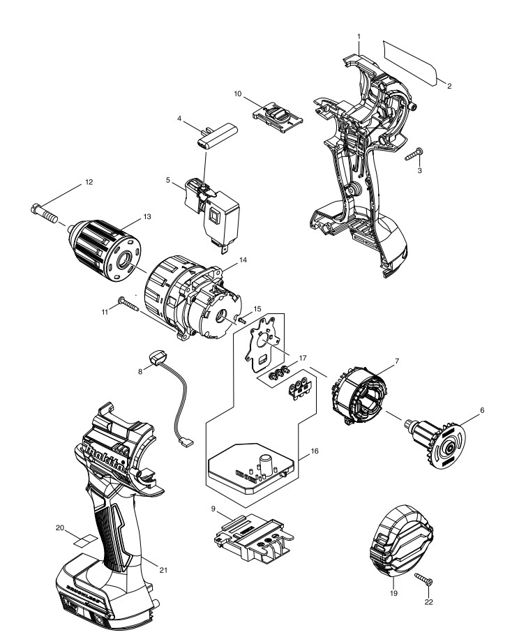 Makita ddf485 схема