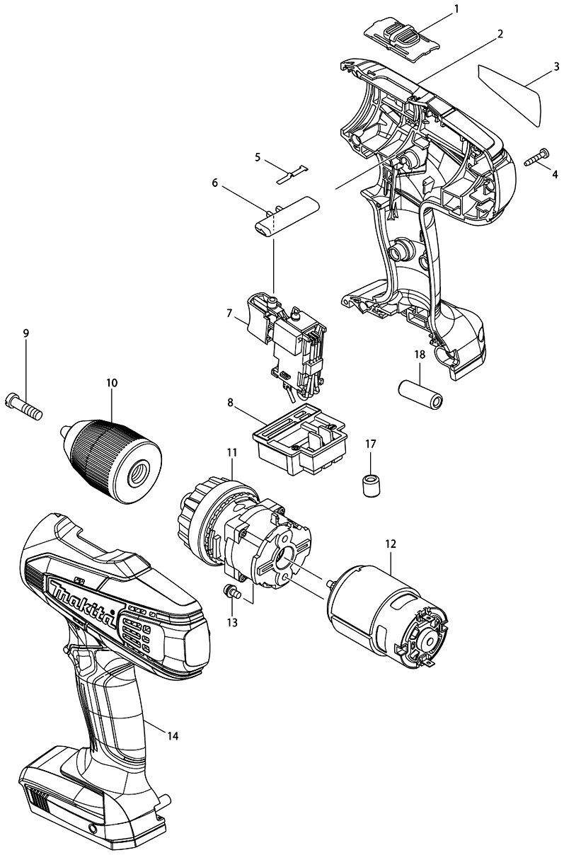 Makita df331d схема