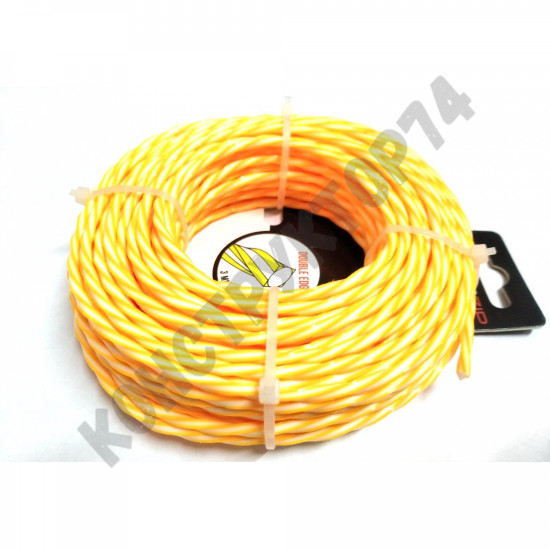 Леска триммерная (корд) Double edge 3 мм x 15 м (двойной режущий край, витой квадрат, двухкомпонентная) Леска триммерная (корд) Double edge 3 мм x 15 м (двойной режущий край, витой квадрат, двухкомпонентная)