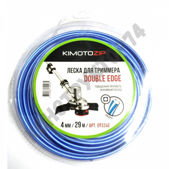 Леска триммерная (корд) Double edge 4 мм x 29 м (двойной режущий край, квадрат, двухкомпонентная) Леска триммерная (корд) Double edge 4 мм x 29 м (двойной режущий край, квадрат, двухкомпонентная)