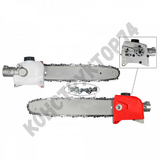 Насадка для бензокосы, триммера - сучкорез, веткорез (диаметр штанги 26мм, вал 9 зуб.)