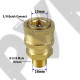 Быстросъем / Фитинг для автомойки d-15мм - резьба наружная 3/8 (16мм)