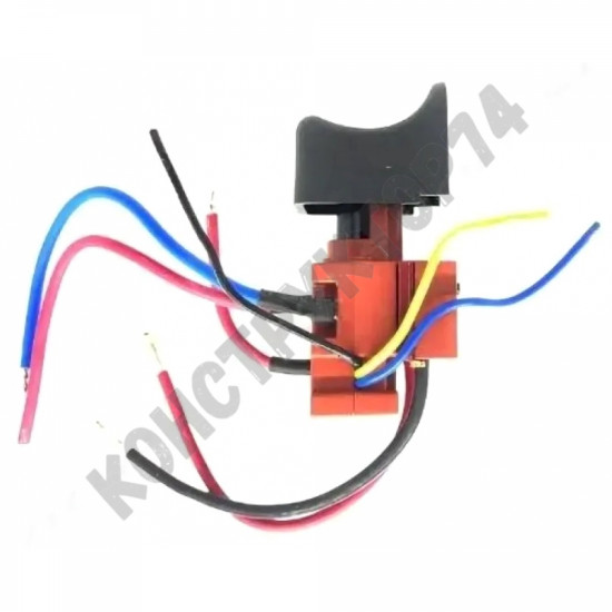 Выключатель DFK-1120C, с реверсом, для китайских LI-ON шуруповертов