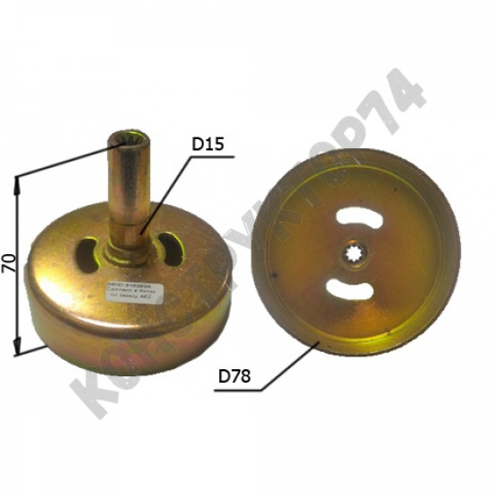 Чашка сцепления (9 шлицов) для бензокосы 33 см3, 42 см3, 52 см3 Huter, Patriot, Sturm, Texas, Champion, Carver, Интерскол, Союз и пр.