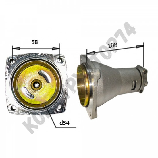 Корпус сцепления в сборе для бензокосы 26 см3 (посадка - 26мм, 7 зубов)