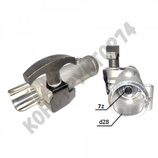 Соединение штанги бензокосы, триммера Диолд из 2-х половин (D=28мм, 7 зубов)