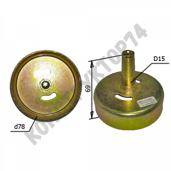Чашка сцепления бензокосы Диолд ТБ-1-33, ТБ-2-33, ТБ-2-43, ТБ-2-52 (7 зубов)