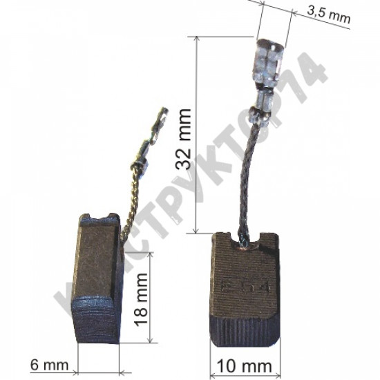 КОМПЛЕКТ УГОЛЬНЫХ ЩЕТОК Bosch GWS 12-125CIE, GWS 15-125CIT