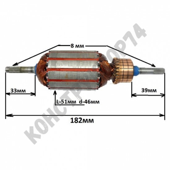 Ротор / Якорь для триммера электрического Carver TR-1100 (110035)