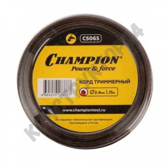 Леска триммерная CHAMPION Nylplus Square 2.4мм* 15м (квадрат) Леска триммерная CHAMPION Nylplus Square 2.4мм* 15м (квадрат)