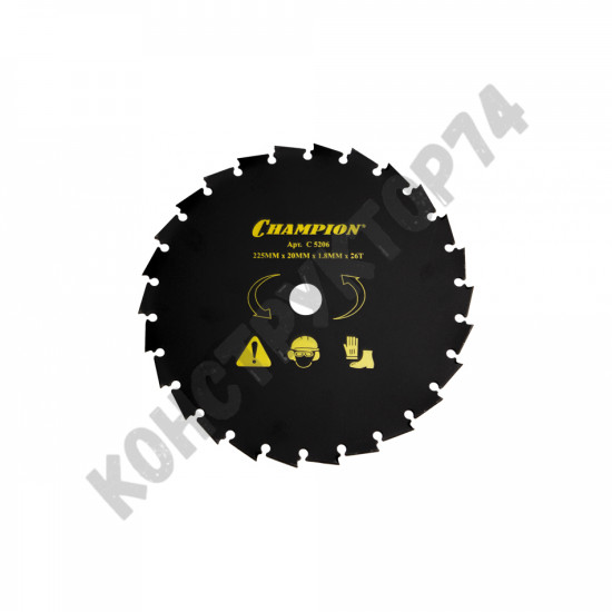 Нож / Диск для бензо/электрокосы с долотообразными зубцами 26/225/20 (CLS-5800)