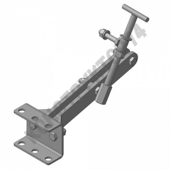 Сцепка для мотоблока с наружным кронштейном, универсальная, регулируемая, поворотная, шпилька 16 для МБ Forza Каскад Ока Луч Нева / 03.01.13
