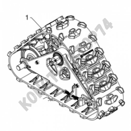 Гусеница в сборе (левая) для снегоуборщика HUSQVARNA ST327T, ST330T (см. описание)