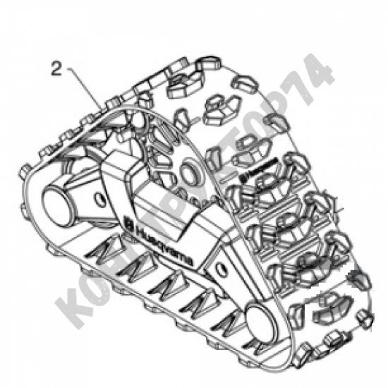 Гусеница в сборе (правая) для снегоуборщика HUSQVARNA ST327T, ST330T (см. описание)