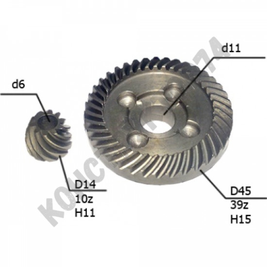 Шестерни для УШМ Hitachi G13SS замена 330699