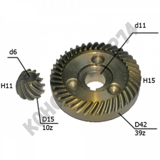 Шестерни для УШМ Hitachi G12SR3, G13SR3 замена 327888