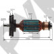 Ротор / Якорь для шлифмашины Интерскол ЛШМ-76/900 (Оригинальный)