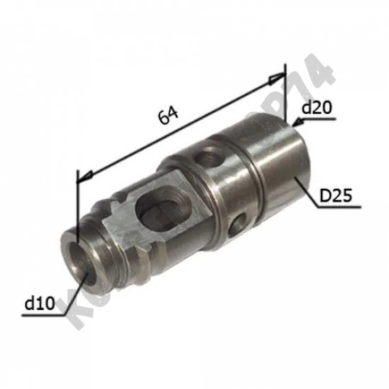 Стволик для перфоратора Интерскол П-26/800ЭР, Bosch GBH2-26DRE, Hammer PRT800C; Sturm RH2592P и пр. (68.03.00.07.00)