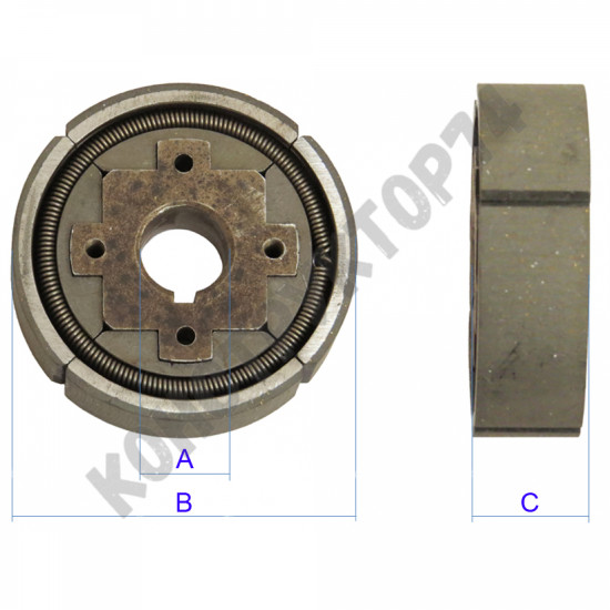 Муфта сцепления для виброплиты / вибротрамбовки (посадочный диаметр - 15 мм)
