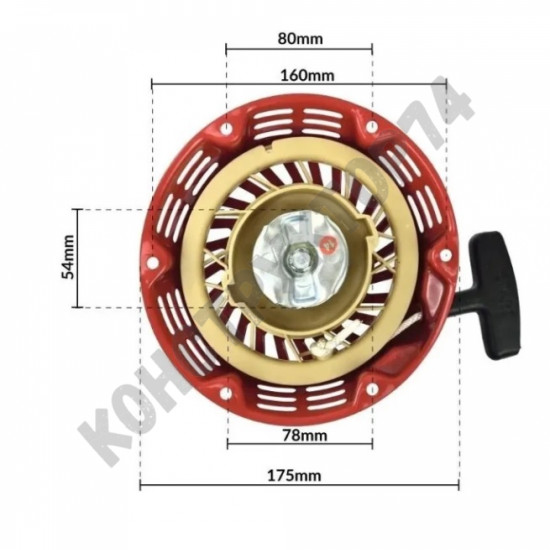 Стартер HONDA GX160, GX170, LIFAN 168F, 170F для мотоблока / генератора / мотопомпы и пр.