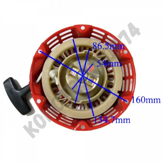Стартер для генератора с двигателем 160F, 168F, 170F (металические собачки)