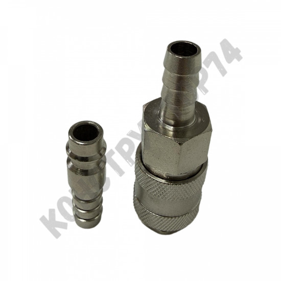 Комплект быстросъемный, Елочка рапид 10мм + штуцер 10мм