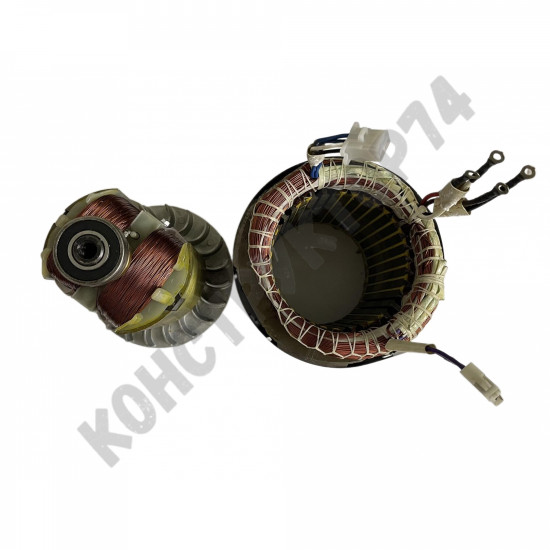 Альтернатор в сборе для генератора CHAMPION GG7000,7200E/DG6000E,6500E комплект ротор + статор (для GG6000BS подходит только статор)