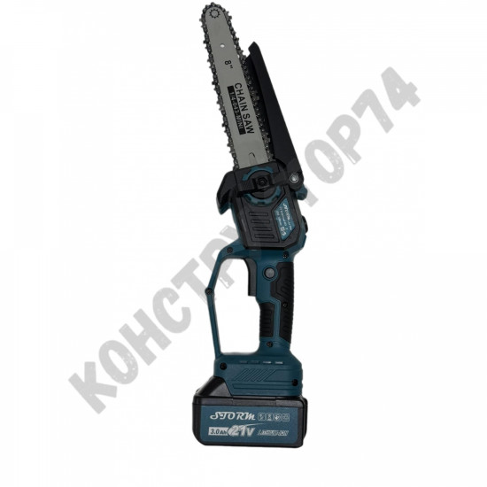 Аккумуляторная цепная мини пила STORM LDJ-ZW8 шина 8" 15 см (З/У, 2 АКБ Li-Ion 21V 3Ah, кейс) Аккумуляторная цепная мини пила STORM LDJ-ZW8 шина 8" 15 см (З/У, 2 АКБ Li-Ion 21V 3Ah, кейс)