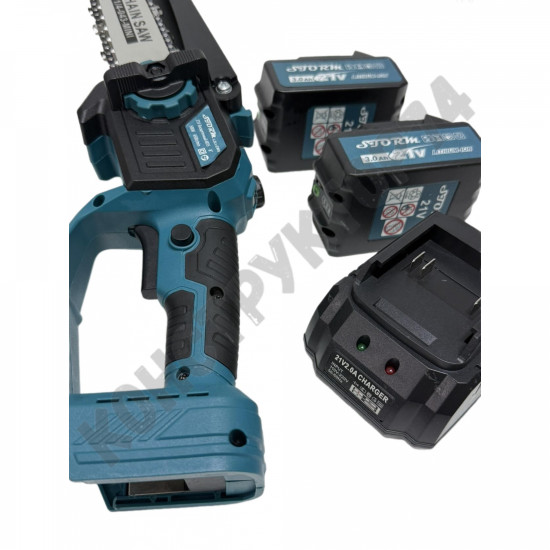 Аккумуляторная цепная мини пила STORM LDJ-ZW8 шина 8" 15 см (З/У, 2 АКБ Li-Ion 21V 3Ah, кейс) Аккумуляторная цепная мини пила STORM LDJ-ZW8 шина 8" 15 см (З/У, 2 АКБ Li-Ion 21V 3Ah, кейс)
