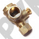 Обратный клапан 12BAR для компрессора Fubag B2800B/100, FC2, F1-241/50 (резьба - 1/2" - 3/8" - 1/8"), с гайкой под шланг 10мм, ЛАТУНЬ