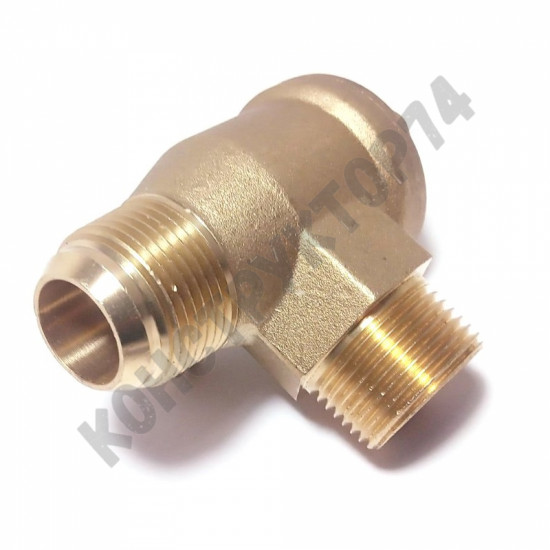 Обратный клапан 16BAR для компрессора (резьба - 3/4" - 3/4" - 1/8" под трубку) ЛАТУНЬ