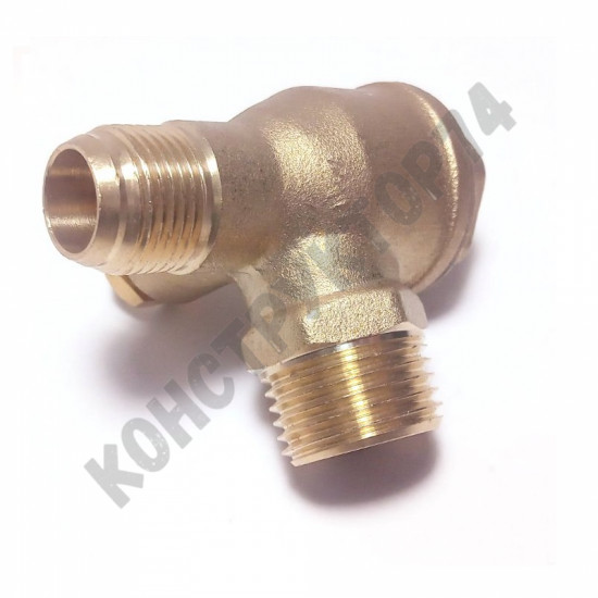 Обратный клапан 12BAR для компрессора (резьба - 1/2" - 3/8" - 1/8" под трубку) ЛАТУНЬ Обратный клапан 12BAR для компрессора (резьба - 1/2" - 3/8" - 1/8" под трубку) ЛАТУНЬ