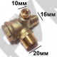 Обратный клапан 12BAR для компрессора (резьба - 1/2" - 3/8" - 1/8" под трубку) ЛАТУНЬ Обратный клапан 12BAR для компрессора (резьба - 1/2" - 3/8" - 1/8" под трубку) ЛАТУНЬ