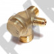 Обратный клапан 12BAR для компрессора (резьба - 1/2" - 3/8" - 1/8") ЛАТУНЬ