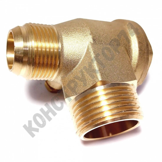 Обратный клапан 16BAR для компрессора REMEZA LB50, LB75, LT100 / Бежецкий (резьба - 1" - 3/4" - 1/8") ЛАТУНЬ Обратный клапан 16BAR для компрессора REMEZA LB50, LB75, LT100 / Бежецкий (резьба - 1" - 3/4" - 1/8") ЛАТУНЬ