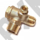 Обратный клапан 12BAR для компрессора (резьба - 1/2" - M3/4" - 1/8") ЛАТУНЬ