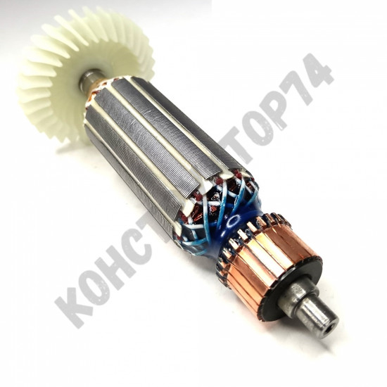 Ротор / Якорь для болгарки УШМ MAKITA GA4530, GA5030, GA5034, фрезера PJ7000 (517649-4) ДОПОЛНИТЕЛЬНАЯ БРОНИРОВКА