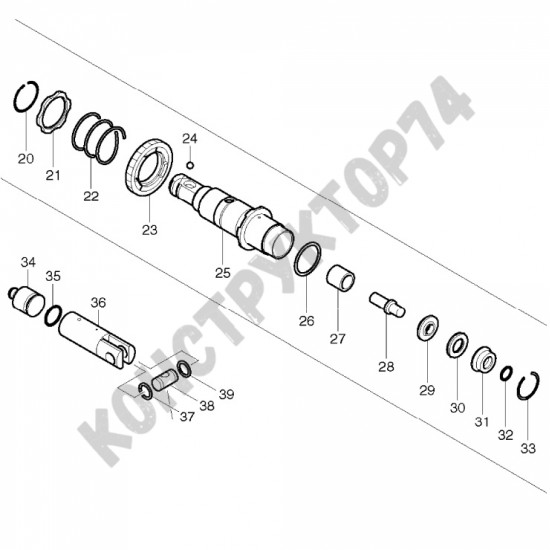 Ствол в сборе для перфоратра Makita HR2470, HR2475, Sturm RH2591P (158574-6)