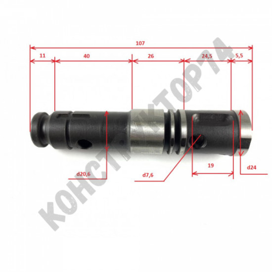 Ствол для китайских вертикальных перфораторов (длина - 107 мм, диаметр - 24 мм) Sturm, Stern, Omax, Энергомаш, Спецмаш, Электроприбор и пр.