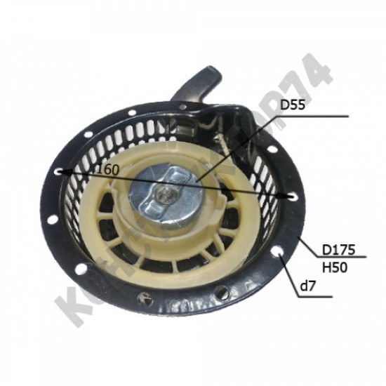Стартер для бензогенератора, мотопомпы, газонокосилки 5-7 Л.С.