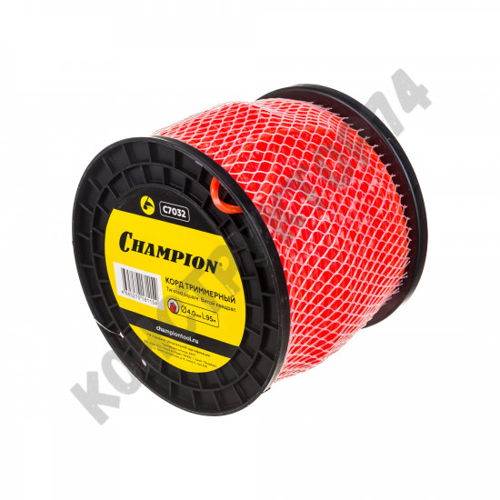 Леска триммерная Twisted Square 4.0мм*95м (витой квадрат)+нож, Champion Леска триммерная Twisted Square 4.0мм*95м (витой квадрат)+нож, Champion