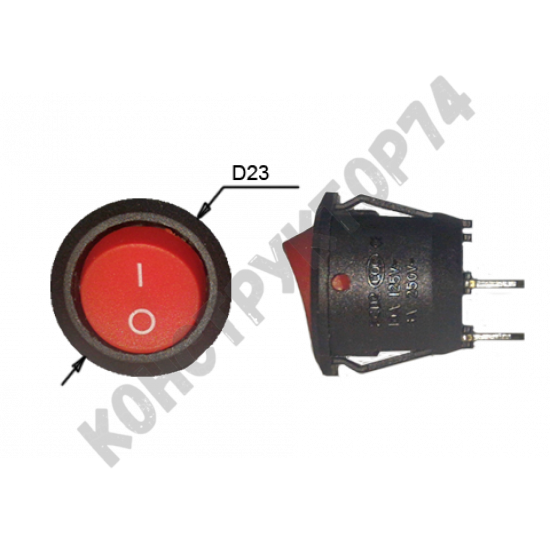 Выключатель (переключатель) 6A 250V 2 контакта (2 положения)
