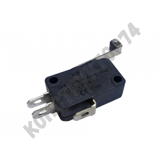 Микровыключатель (кнопка) KW7-0 16A 250VAC для электропилы, автомойки, триммера (с роликом)