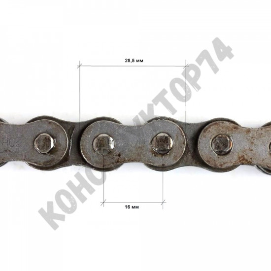 Цепь редуктора (28 звеньев) шестеренчато-цепного для мотоблока, мотокультиватора 6 л.с. - 7 л.с. (для шестеренчато-цепного редуктора)