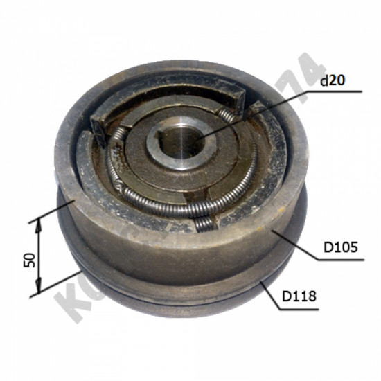 Муфта сцепления виброплиты (внутренний диаметр 20мм, шпонка)