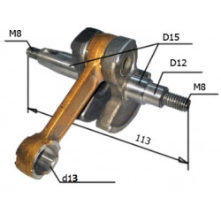 Коленвал бензокосы Sturm BT8942D, BT8943BL, BT9143BL