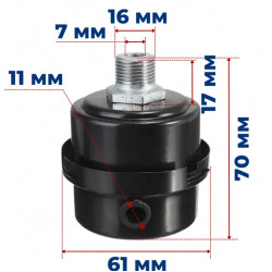Фильтр воздушный для компрессора (резьба 3/8", металлический корпус)
