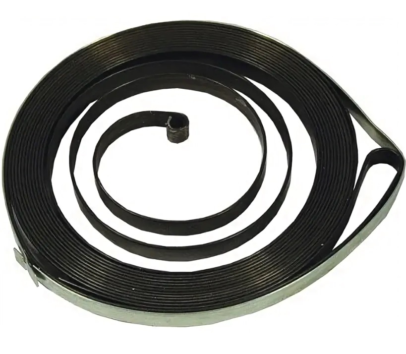 пружина стартера. пружина стартера. пружина стартера хускварна 365. пружина стартера для бензокосы (010350-8). пружина стартера бензопилы 4500/5200/5800 (плавный пуск узкая в металле).