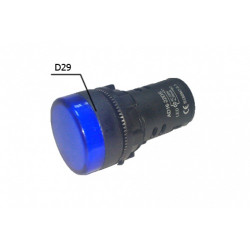 Лампа сигнальная AD16-22DS с подсветкой (синий светодиод)